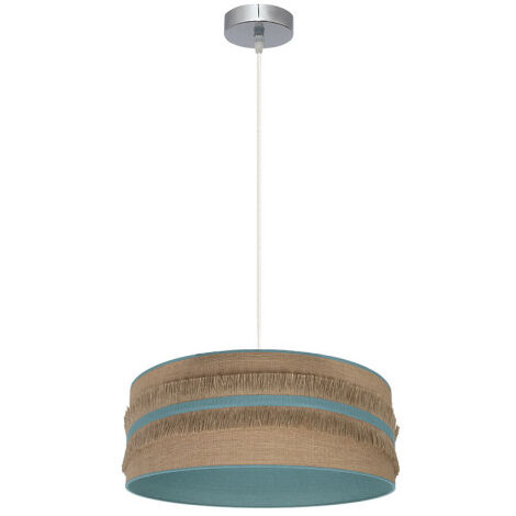Pendelleuchte natalia 1xe27 nickel/sac-türkis regx40x40 cm