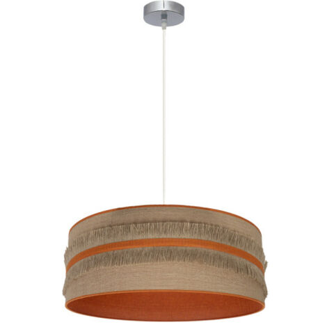 Pendelleuchte natalia 1xe27 nickel/silber-orange regx50x50 cm
