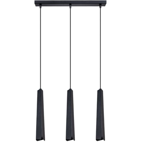Pendelleuchte, Spot, geometrische Röhre, schwarz, dreifach PRYSM 3xG9 8W SL.1402 Sollux Lighting