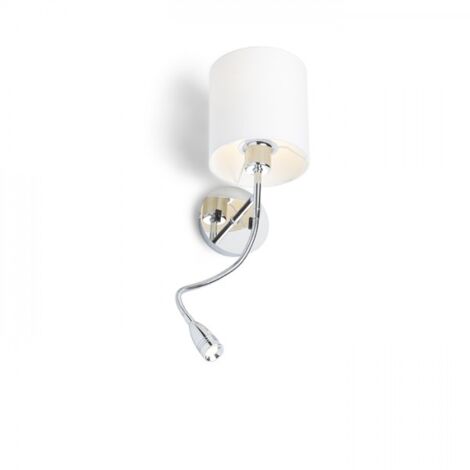 Pendelleuchte VERSINA mit Schirm chrom weiss 230V E27 LED 28+3W 25° 3000K