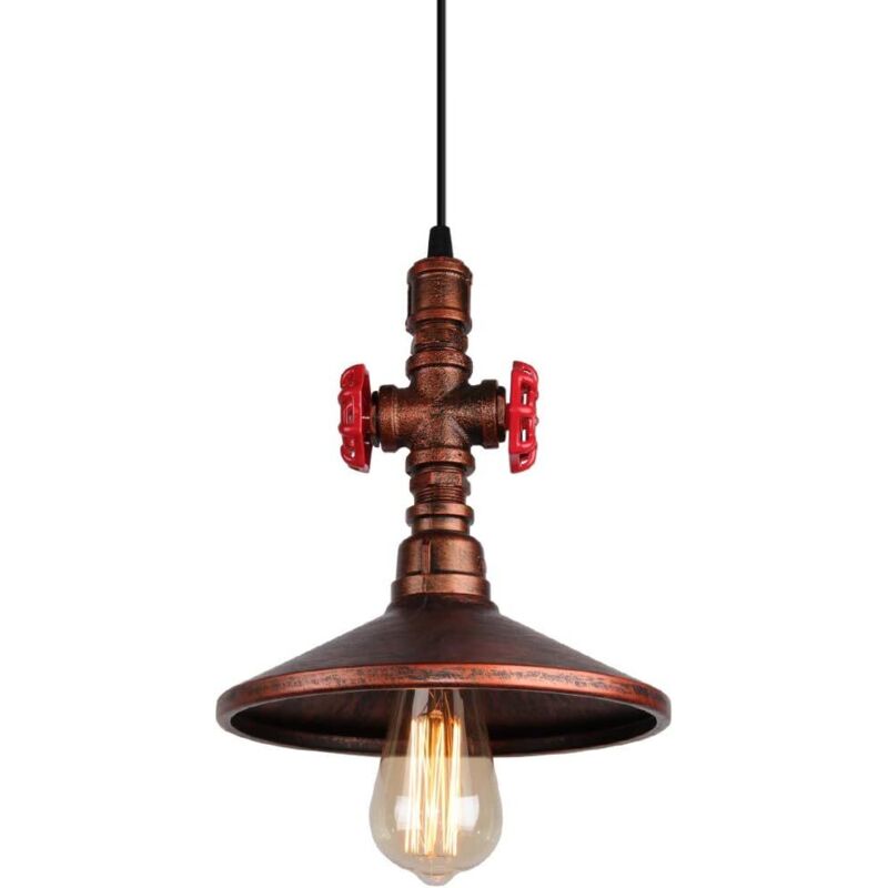 Pendelleuchte Wasserrohr Industrie Metall Hängeleuchte E27 Vintage Hängelampe für Küchen Esszimmer Loft Cafét