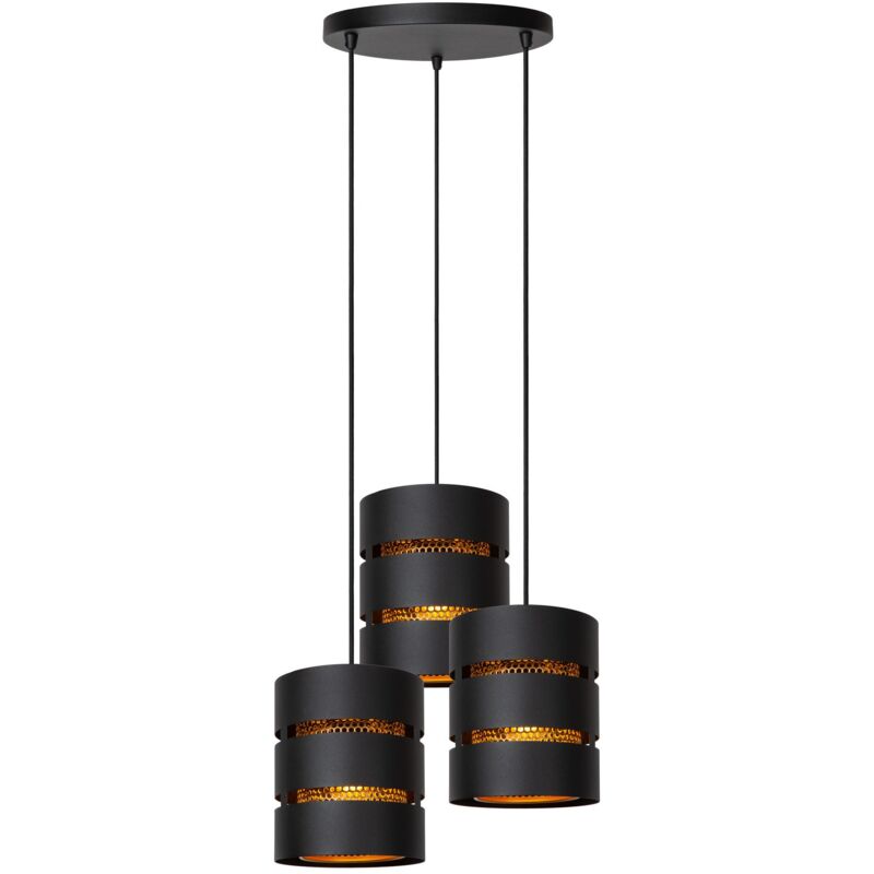 Lucide - Rosas - Pendelleuchten - Ø 43 Cm - 3xe27 - Schwarz