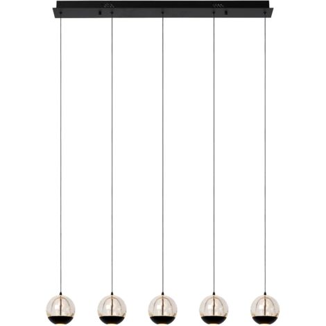 Pendelleuchten - 5xIntegrierter LED - Schwarz - Lucide SENTUBAL