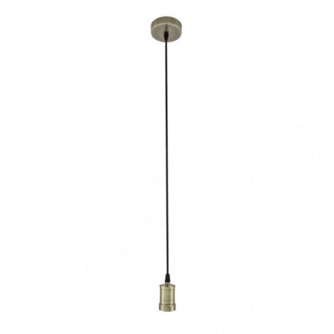 Pendelrahmen de Decke "Puja" höhenverstellbar E27 (220/240 V) IP20 de lederfarbenes Metall