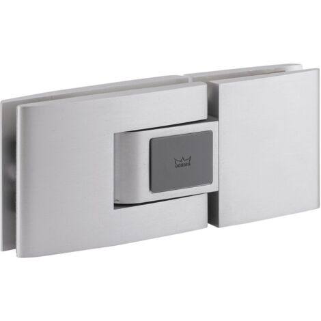 Pendeltürbeschlag Tensor Glas-Glas, Feststellpunkt 90°, Aluminium silber eloxiert  Glastürbeschlag Zubehör, dormakaba
