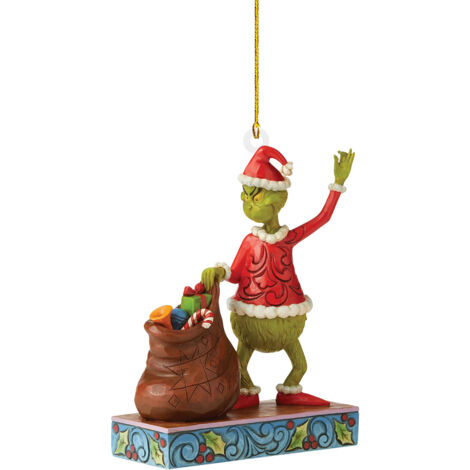 Pendent Grinch de Noël en Résine - Ornement Décoratif Festif Multicolore (10x5x3cm) - Idée cadeau pour la maison