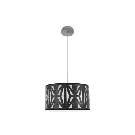 Pendente 1lux xE27 modello Katerina Cromo/legno Nero Dimmerabile FABRILAMP