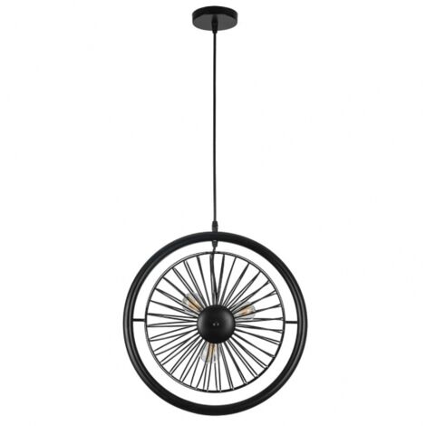 Pendente 3xe27 nero regx39x39 cm