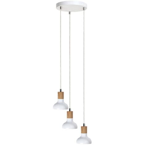 PENDENTE AGRIFOGLIO 3XE14      BIANCO