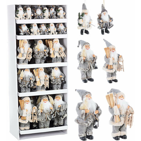 PENDENTE BABBO NATALE CM.18 GRIGIO