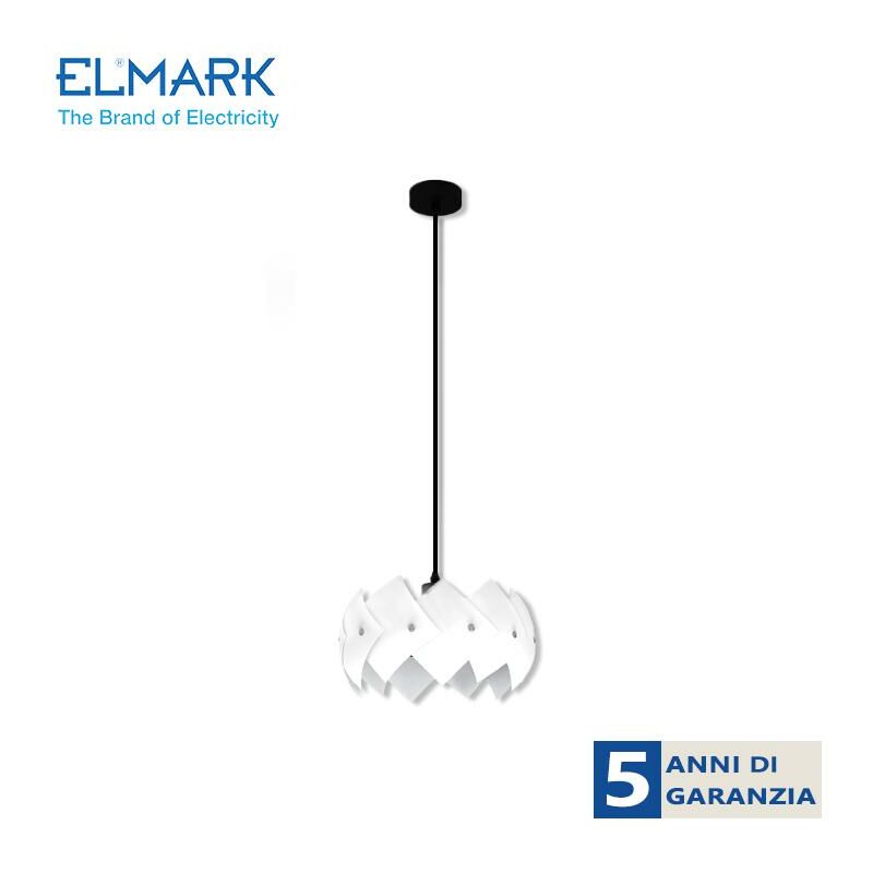 Image of Elmark - pendente ciondolo rocco 1XE27 bianco