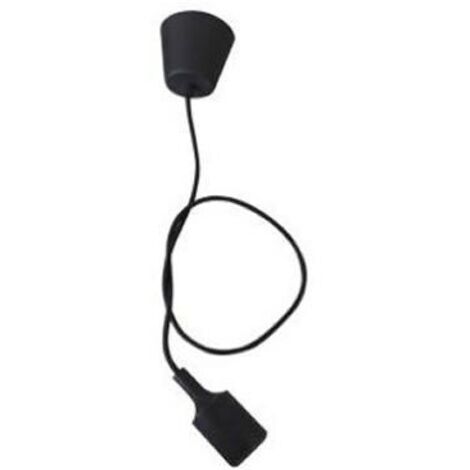 Pendente con portalampada E27 nero 1 metro GSC 0702180