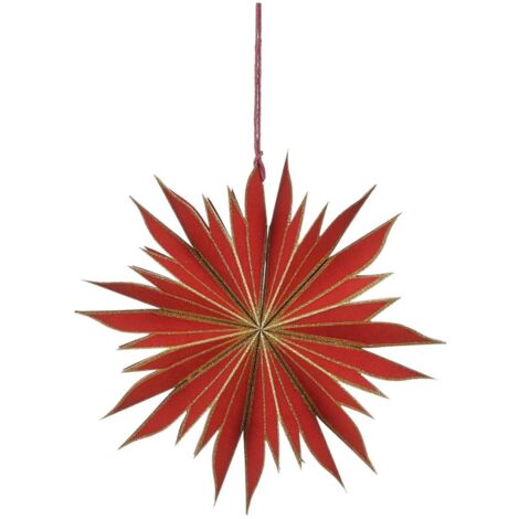 Pendente Fiore H.18 D.20 cm Rosso