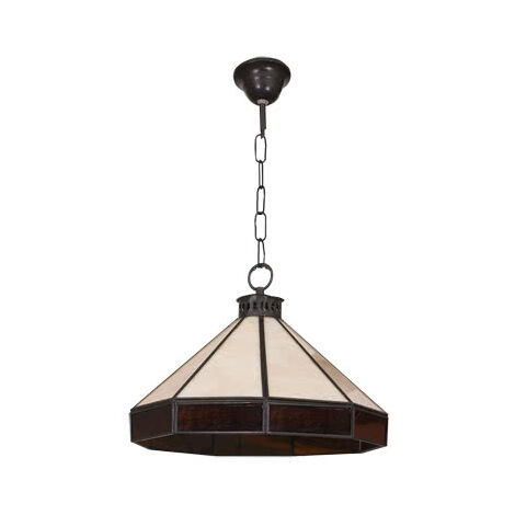 Pendente grande adarve 1xe27 nero/beige/marrone regx34x34 cm