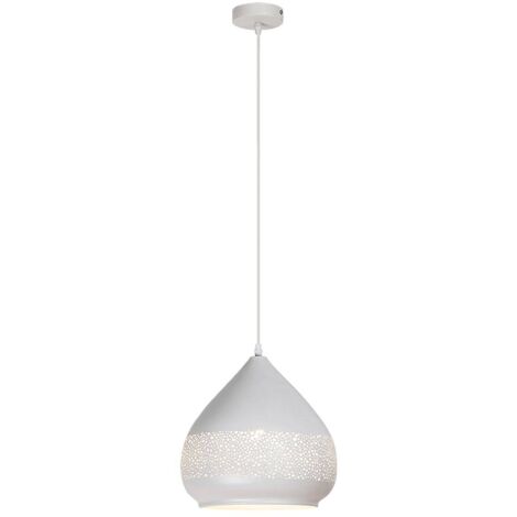 Pendente Kaia metallo metallo luce bianca Ø27cm H: 110 centimetri