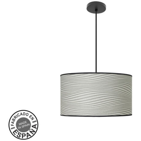 Pendente moda 2xe27 nero/grigio regx40x40cm c/diffusore