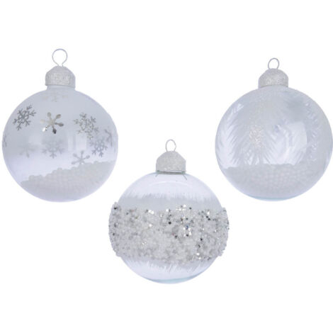 Pendente Palla Diametro 8 cm Colore Argento Assortito (1 pezzo, invio casuale)