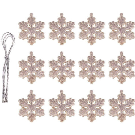 Pendente per albero di Natale in acrilico color oro decorazioni natalizie set da 12