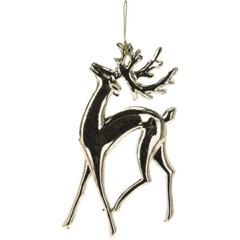 Pendente per albero di Natale in polipropilene color oro decorazioni natalizie -Cavallo