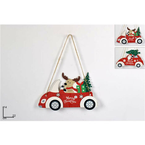 PENDENTI LEGNO SOGGETTI NATALIZI ASSORTITO 2 VARIANTI (1 PEZZO, INVIO CASUALE)