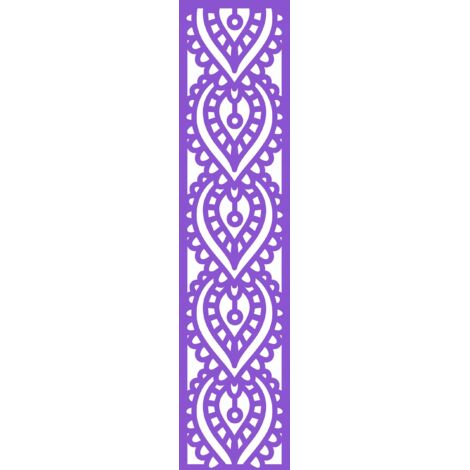 Pendentif A1, décor ajouré, violet, 21 x 90