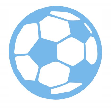 Pendentif ajouré en forme de ballon de football bleu.