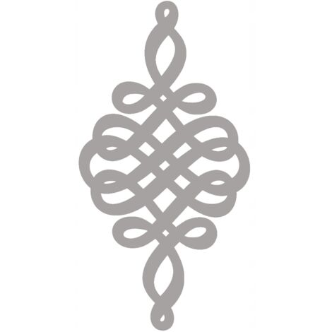 Pendentif ajouré, finition basse, élégant, Z9, gris clair
