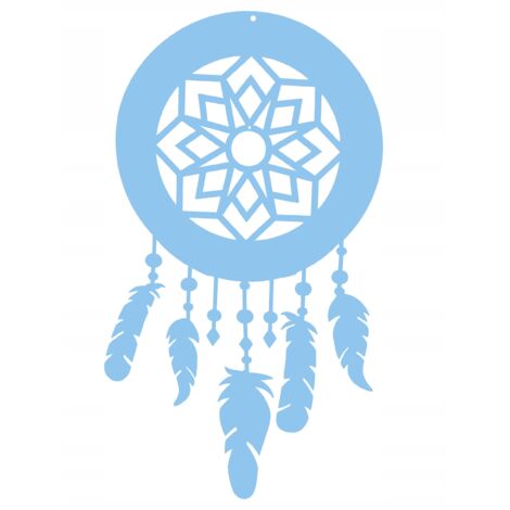 Pendentif attrape-rêves ajouré bleu