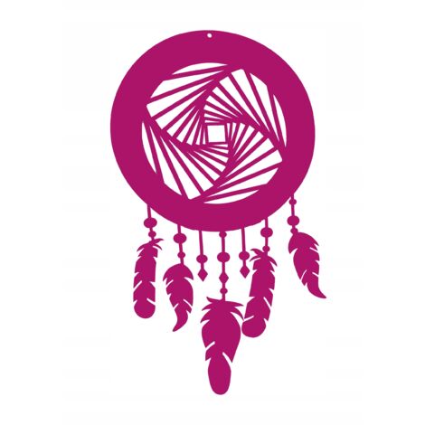 Pendentif attrape-rêves ajouré rose décoratif