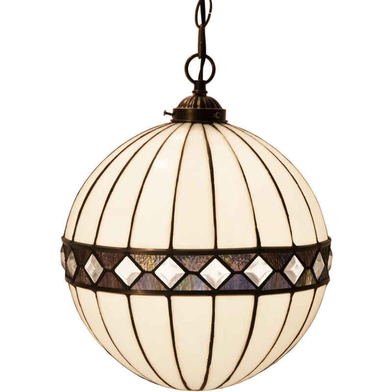 Suspension boule Tiffany diamètre 30cm Série Ilumina