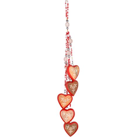 Pendentif coeurs en métal romantique pour décoration murale, cadeau parfait pour les amoureux et les amateurs de design