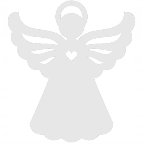 Pendentif de Noël ANGEL Ś26, décoration de Noël ajourée, blanc