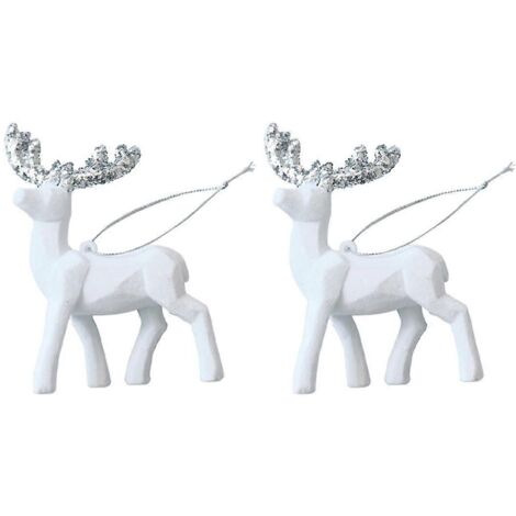 Pendentif de Noël, ornement décoratif pour sapin de Noël, cerf blanc