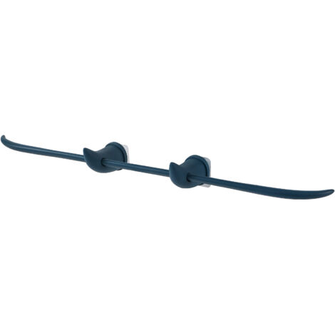 Pendentif de salle de bain, porte-serviettes en plastique, support de rangement mural sans poinçonnage（bleu）