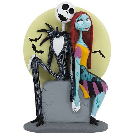 Pendentif de voiture avec personnage de film d&39horreur, Jack et sali sur une pierre tombale, ornements de nol, rétroviseur intérieur Auto,CN