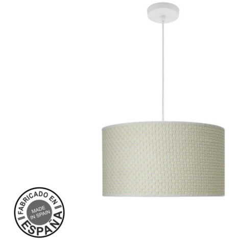 Pendentif Fashion 2xe27 Blanc/roseau blanc Regx40x40cm C/diffuseur