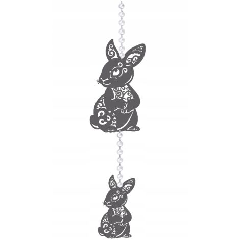 Pendentif lapin de Pâques, décoration ajourée, girla