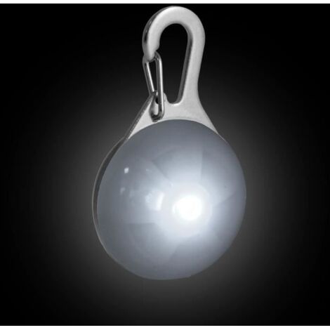 Pendentif LED - CampTeck - Blanc - 3 modes d\'éclairage - Résistant aux intempéries - Sécurité chien