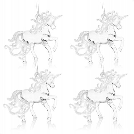 Pendentif Licorne Décoratif, lot de 4 - Décoration de Noël