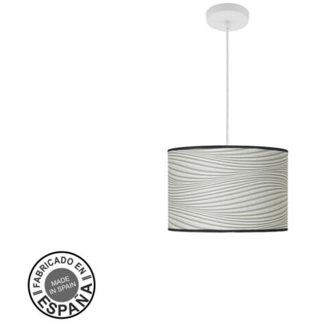 Pendentif mode 1xe27 blanc/blanc gris regx30x30cm