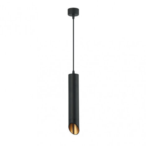 Pendentif nakhon 1xgu10 noir/or regx5,3x5,3 cm