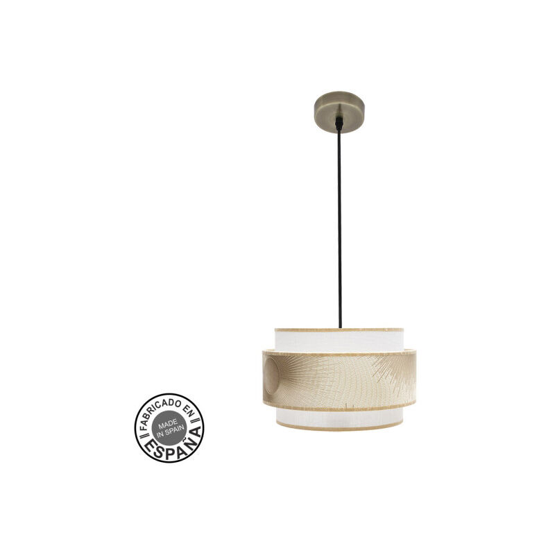 Fabrilamp - abrila akunadecor Pendentif 30 Cm Modèle Népal Plaqué Or Avec Abat-jour