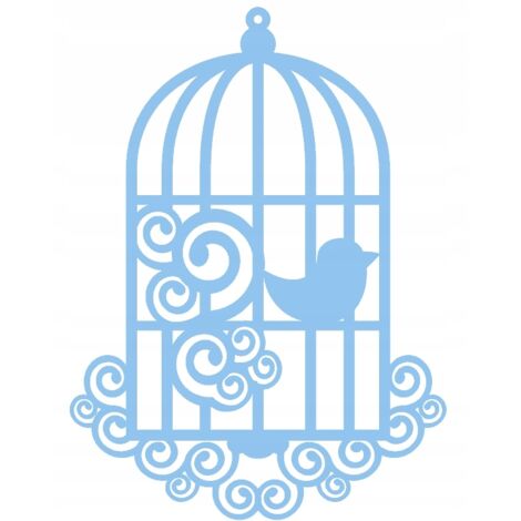 Pendentif oiseau P1 en cage, ornement ajouré