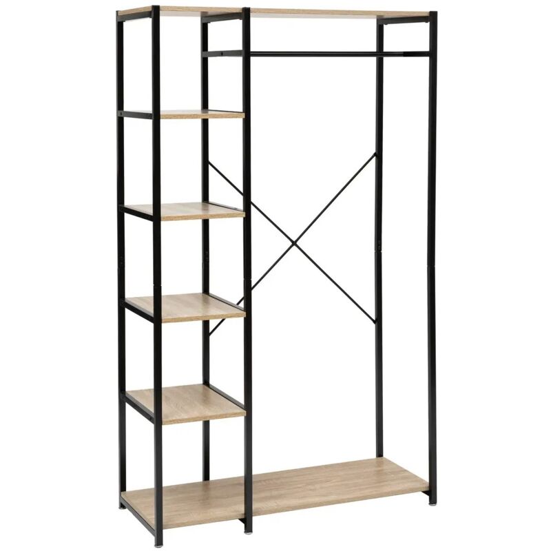 Penderie Avec 5 Étagères Aliaj Noir Five