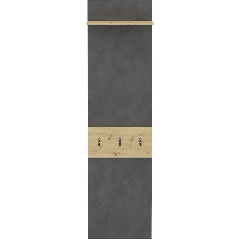 Penderie d'entrée 1 étagère 3 patères Verona 3 - H188 cm - Calicosy