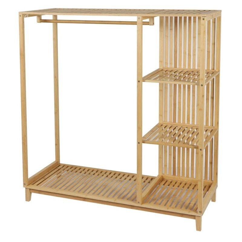 Fornord - Penderie en bambou avec 3 étagères