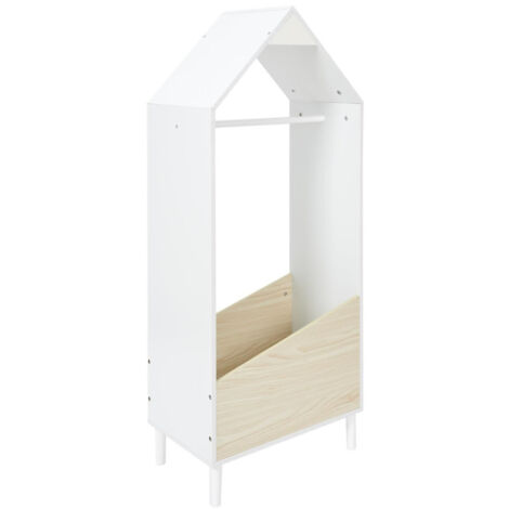 Penderie Enfant "Maya" 116cm Blanc & Beige