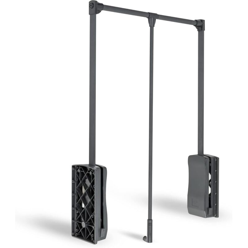 Penderie Escamotable,Portant a Vetement Noir,Largeur 875×1200mm, H 875mm,Charge 8 kg,Barre de Penderie Acier, Plastique,pour Armoire de Rangement,