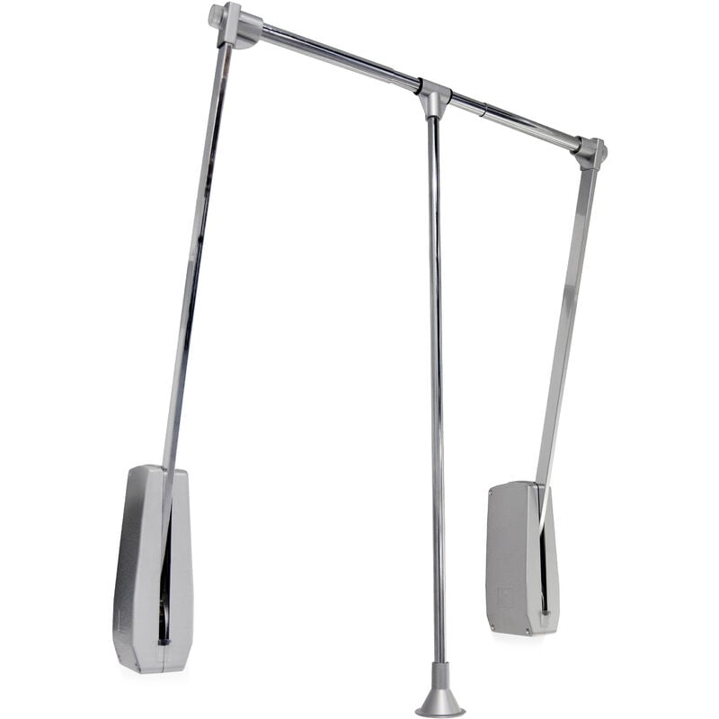 Emuca - Penderie rabattable pour armoire Hang mural, 600-830, Chromé, Acier et Plastique