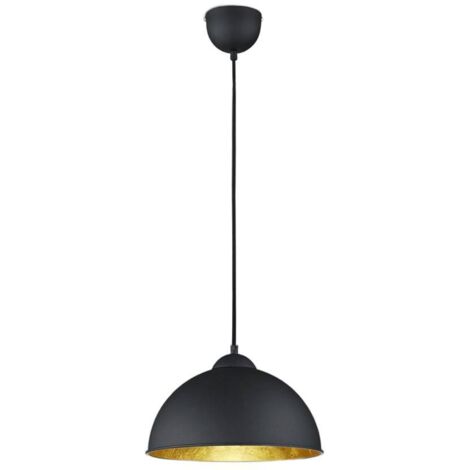 Pendolo RL Jimmy metallo nero/oro Ø31 dimmerabile E27